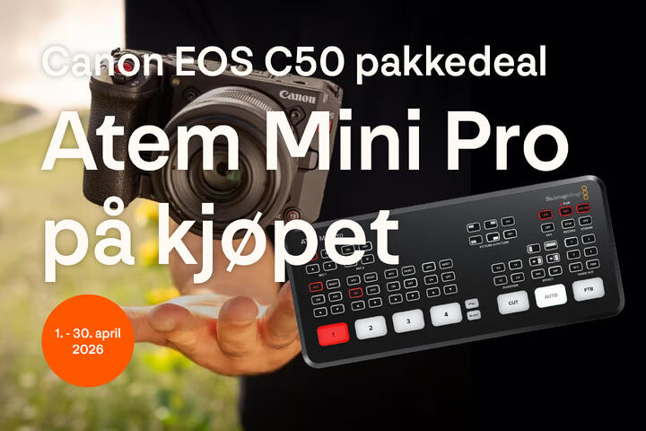 Canon EOS C50 + Atem Mini Pro = rabatt